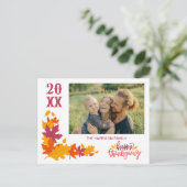 Schöner Herbst Verlass Glückwunsch Erntedankfest F Postkarte (Stehend Vorderseite)