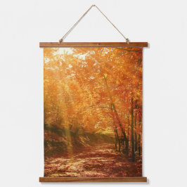 Schöner Herbst Wandteppich Mit Holzrahmen