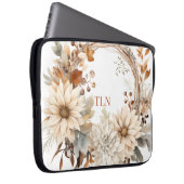 Schöner Herbstkranz mit Initialen Laptopschutzhülle (Vorne Rechts)