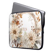 Schöner Herbstkranz mit Initialen Laptopschutzhülle (Vorderseite Links)