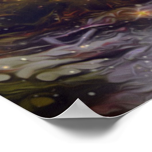 Schöner Herbstspazierweg Fantasy Art Forest Path Poster (Ecke)