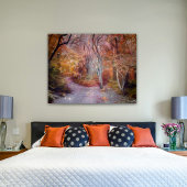 Schöner Herbstspazierweg Fantasy Art Forest Path Poster