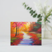 Schöner Herbsttag | Herbstweg Postkarte (Stehend Vorderseite)