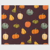 Schöner Herbstuntergrund mit bunten Kürbissen Geschenkpapier (Flach)