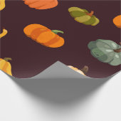 Schöner Herbstuntergrund mit bunten Kürbissen Geschenkpapier (Ecke)