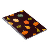 Schöner Herbstuntergrund mit bunten Kürbissen Notizblock (Rechte Seite)