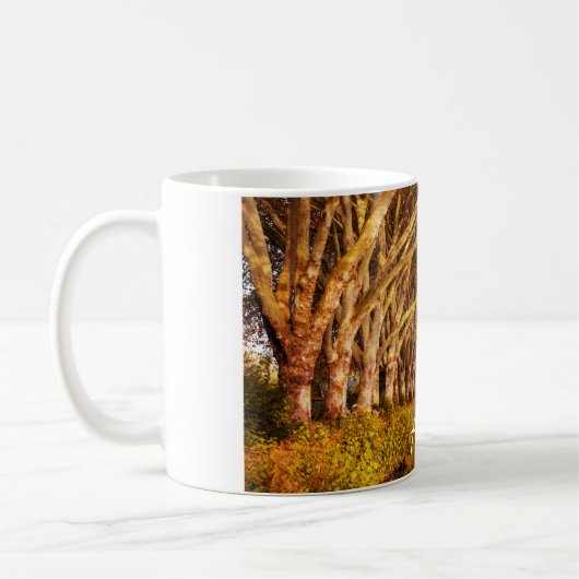 Schöner Herbstwald Kaffeetasse (Links)