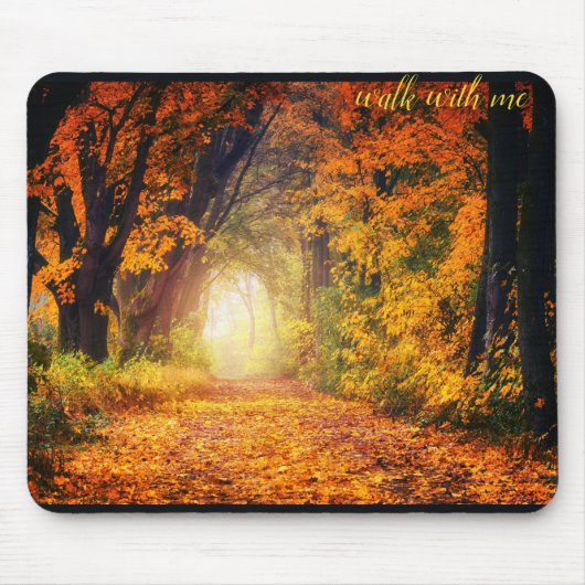 Schöner Herbstwald Mousepad (Vorne)