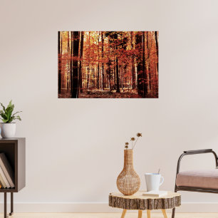 Schöner Herbstwald Poster