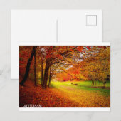 Schöner Herbstwald Postkarte (Vorne/Hinten)
