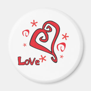 Schöner Herz-Valentinstag-Entwurf Magnet