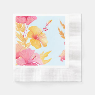 Schöner Hibiskus   Tropische Blume Aquarell Serviette
