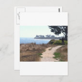 Schöner Himmel am Strand. Postkarte (Vorne/Hinten)