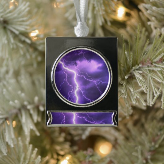 schöner Himmel Banner-Ornament Silber (Baum)