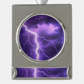schöner Himmel Banner-Ornament Silber (Vorderseite)