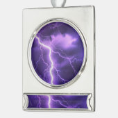 schöner Himmel Banner-Ornament Silber (Links)