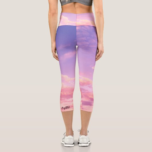Schöner Himmel Capri Leggings (Rückseite)