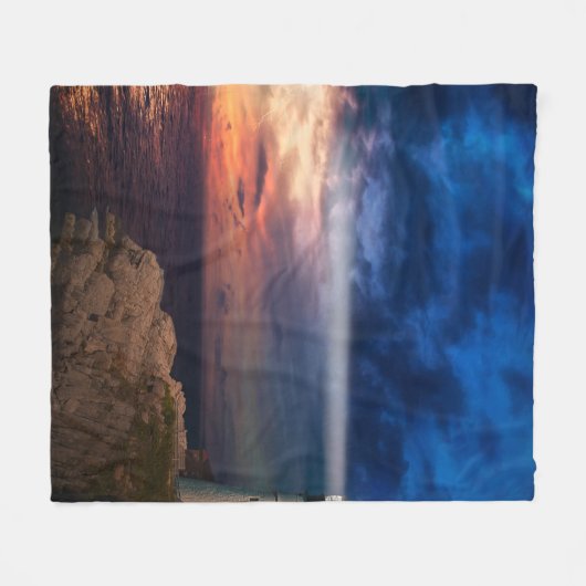 schöner Himmel Fleecedecke (Vorderseite (Horizontal))