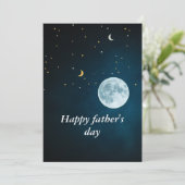 Schöner Himmel glücklicher Vater Tag Feiertagskarte (Stehend Vorderseite)