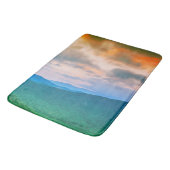 Schöner Himmel, rote Wolken Badematte (Schrägansicht)