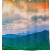 Schöner Himmel, rote Wolken Duschvorhang (Vorderseite)