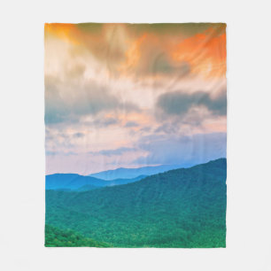 Schöner Himmel,rote Wolken Fleecedecke