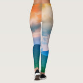 Schöner Himmel, rote Wolken Leggings (Rückseite)