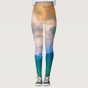 Schöner Himmel, rote Wolken Leggings