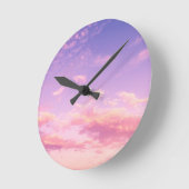 Schöner Himmel Runde Wanduhr (Winkel)