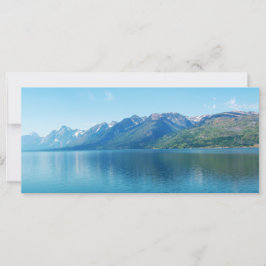 schöner Himmel, See und Berg Grand Teton