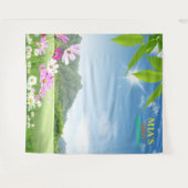 Schöner Hintergrund der Wiesenbänder Wandteppich (Vorderseite (Horizontal))