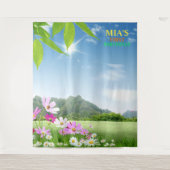 Schöner Hintergrund der Wiesenbänder Wandteppich (Vorderseite)