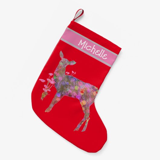 Schöner Hirschweihnachtsfest Strumpf Kleiner Weihnachtsstrumpf (Vorderansicht (hängend))