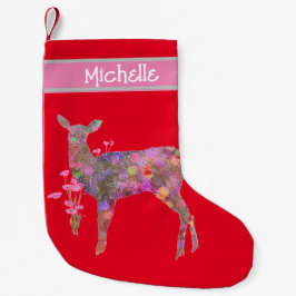 Schöner Hirschweihnachtsfest Strumpf Kleiner Weihnachtsstrumpf