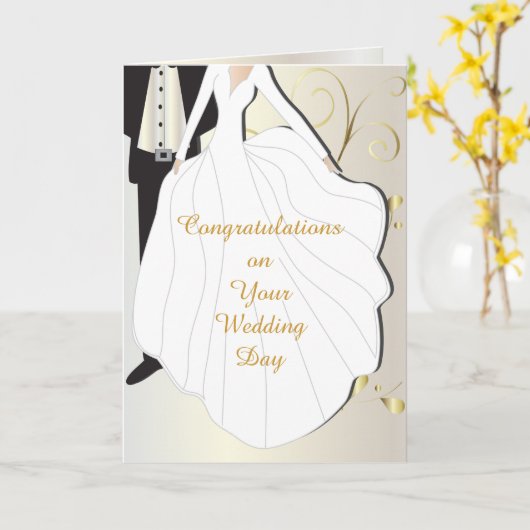 Schöner Hochzeitstag Karte (Gelbe Blume)