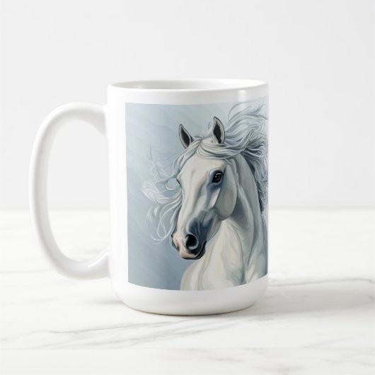 SCHÖNER HORSE #1 Throw Kissen Kaffeetasse (Links)