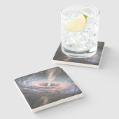 Schöner Hubble-Teleskop-Image-Stone-Untersetzer Steinuntersetzer (Seitenansicht)