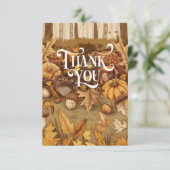 Schöner Hübscher Herbstfall Dankeskarte (Stehend Vorderseite)