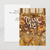 Schöner Hübscher Herbstfall Dankeskarte (Vorne/Hinten)