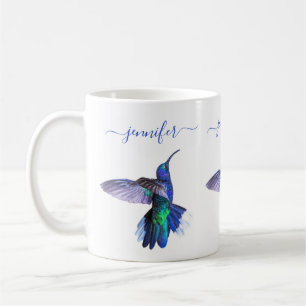 Schöner Hummingbird Personalisierter Name Kaffeetasse