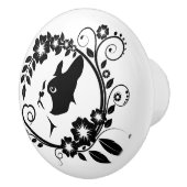 Schöner Hund Bostons Terrier Keramikknauf (Rechts)