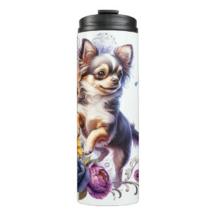 Schöner Hundehund/Chihuahua Hund Thermosbecher