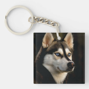 Schöner Husky-Wurfkissen Schlüsselanhänger