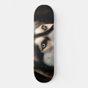 Schöner Husky-Wurfkissen Skateboard