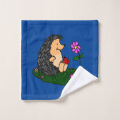 Schöner Igel Badhandtuch Set (Waschlappen)