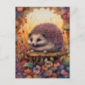 Schöner Igel im Wald Postkarte (Vorderseite)
