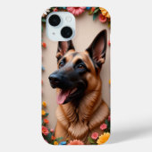Schöner illustrierter Deutscher Schäferhund Case-Mate iPhone Hülle (Rückseite)