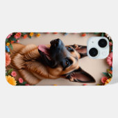 Schöner illustrierter Deutscher Schäferhund Case-Mate iPhone Hülle (Rückseite (Horizontal))