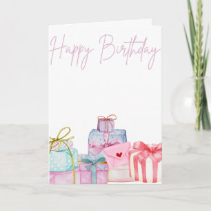Schöner illustrierter Geschenkstapel Karte