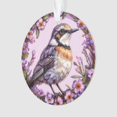 Schöner illustrierter Vogel Ornament (Vorderseite)